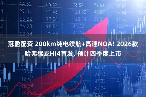 冠盈配资 200km纯电续航+高速NOA! 2026款哈弗猛龙Hi4首发, 预计四季度上市